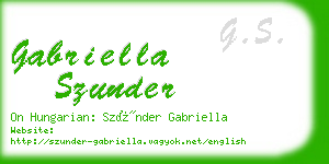 gabriella szunder business card